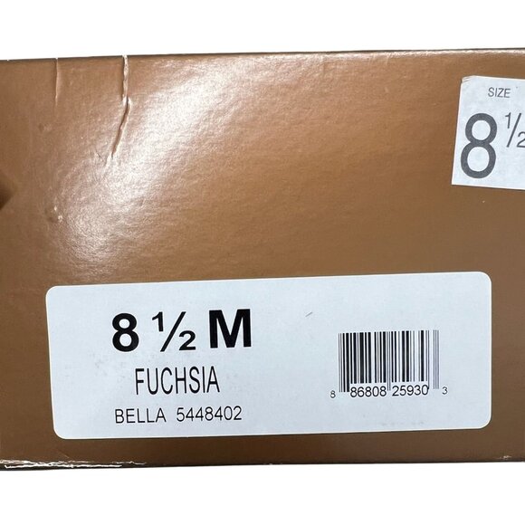 Audrey Brooke Fuchsia Bella Heels 8.5M Satin Upper & Leather Sole With Rhineston - Picture 6 of 6